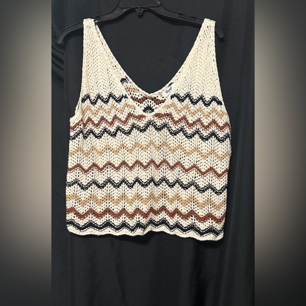 Chic Crochet Zigzag Tank Top